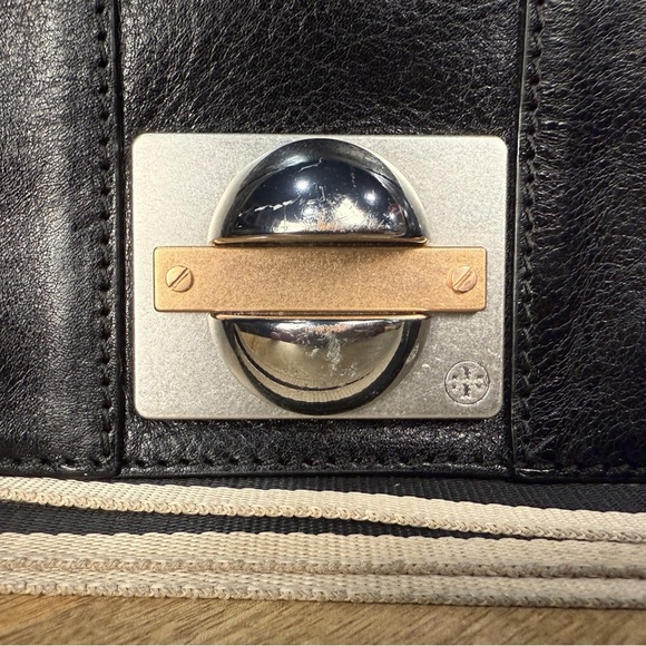 Tory Burch Screwhead Black Crossbody Bag with Mixed Metal Hardware - Picture 2 of 11